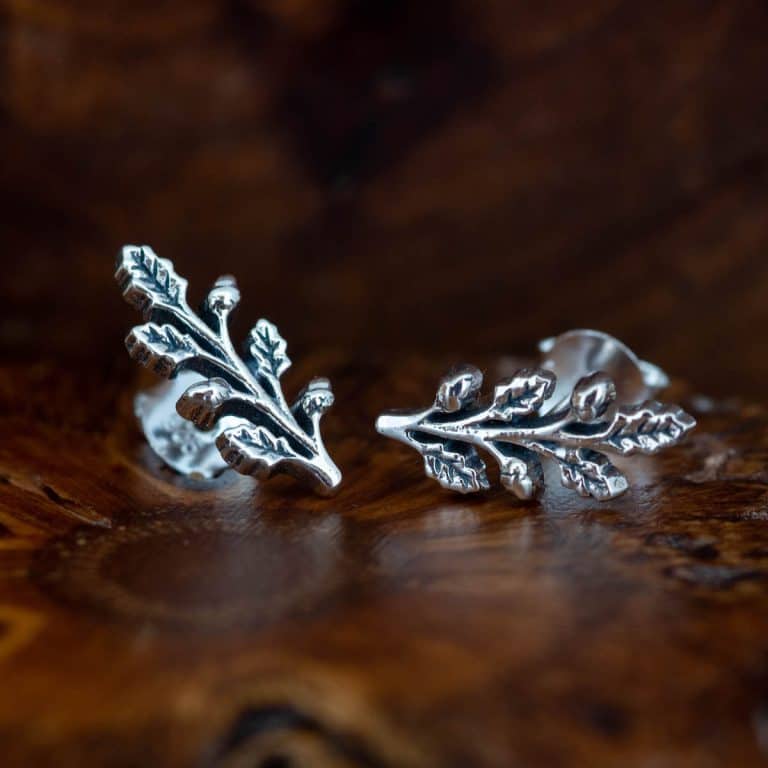 Royal Mile Silver - Oak Leaf Stud Earrings